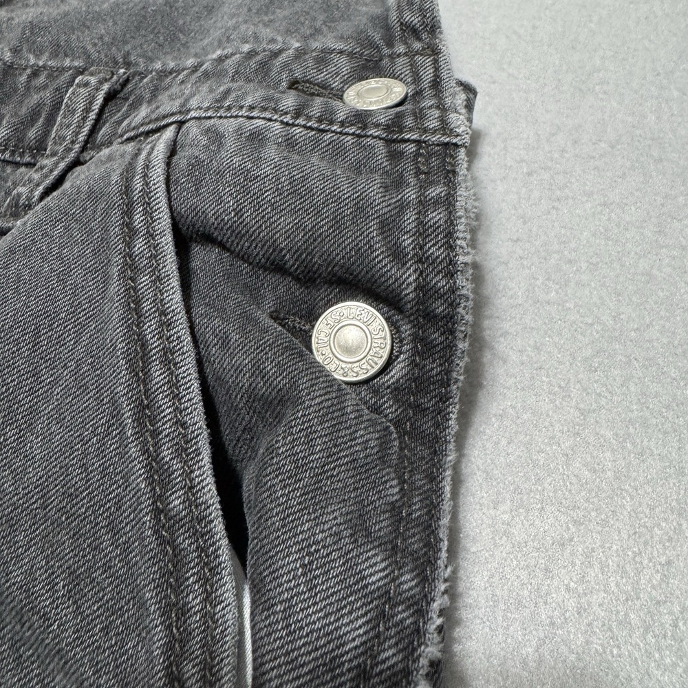 Levi's Premium Black Denim Overalls Women's Adjustable Strap Grunge Y2K Size S - Picture 6 of 16